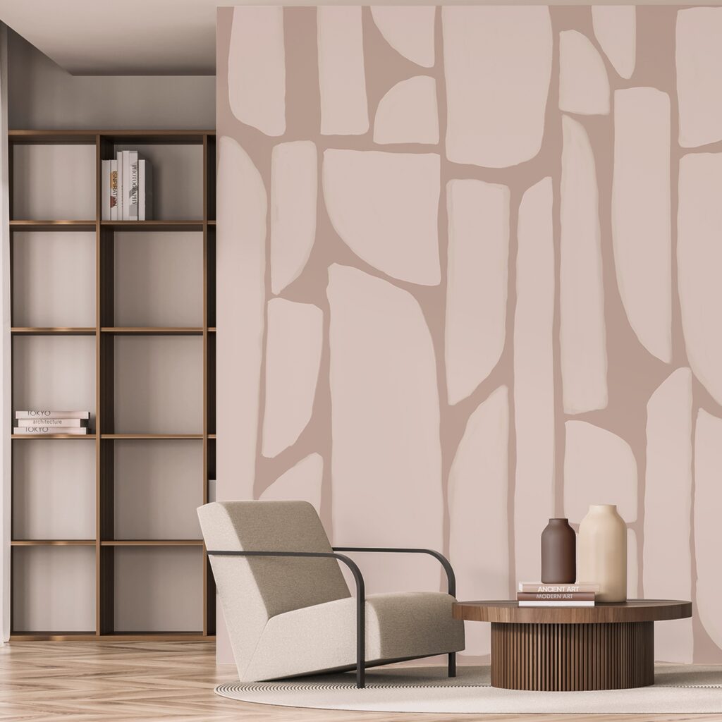 Pink mosaic of curves — interior 1