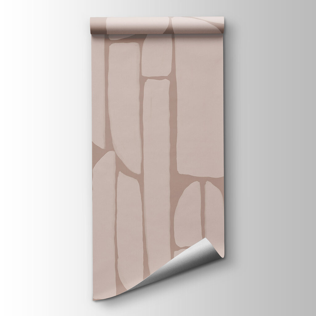 Pink mosaic of curves — product view