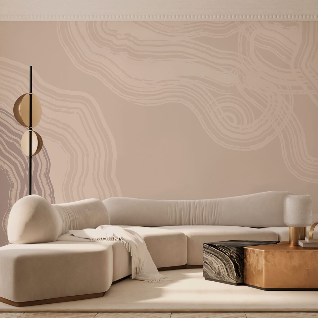 Wavy outlines around space — interior 1