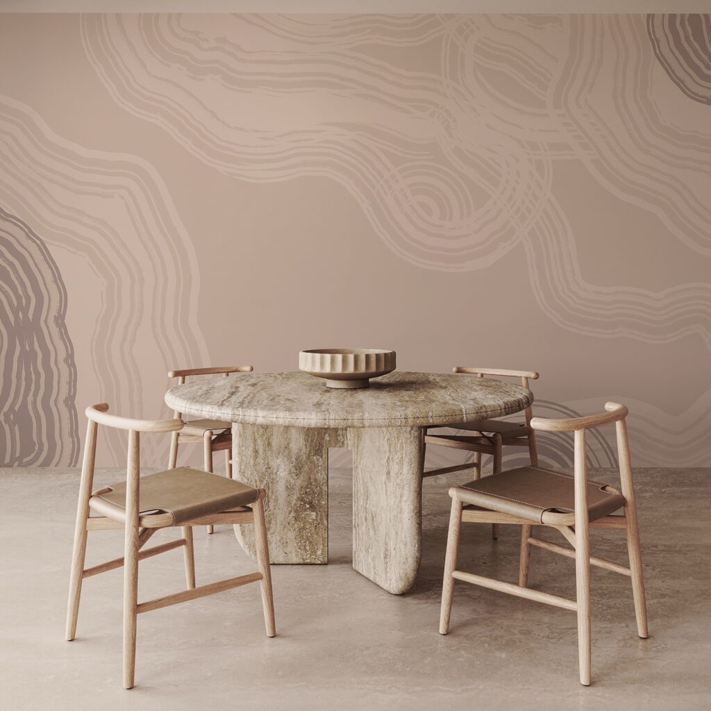 Wavy outlines around space — interior 3