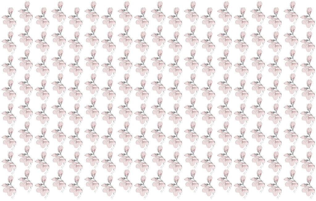 Pink blossoms in rows — full design