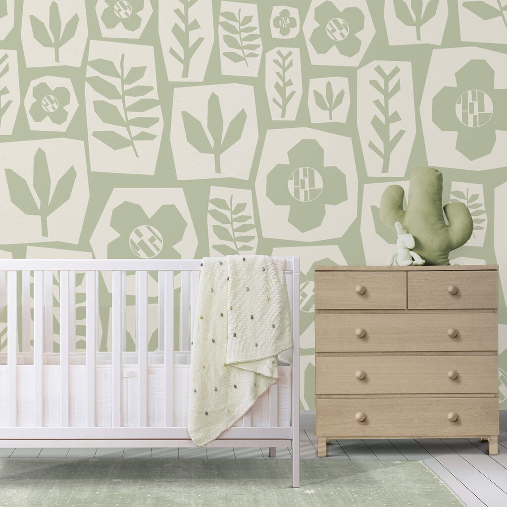 Flowers as green patches — interior 3