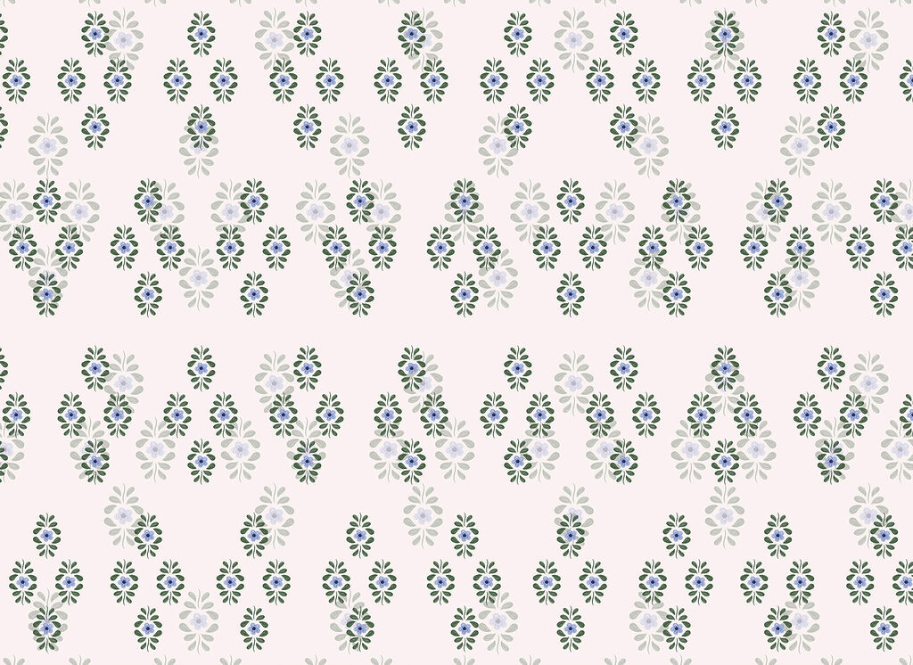 Small flowers in rows — full design
