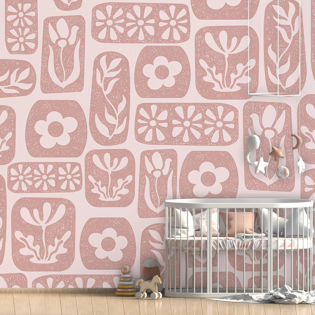 Flowers in pink boxes — interior 1