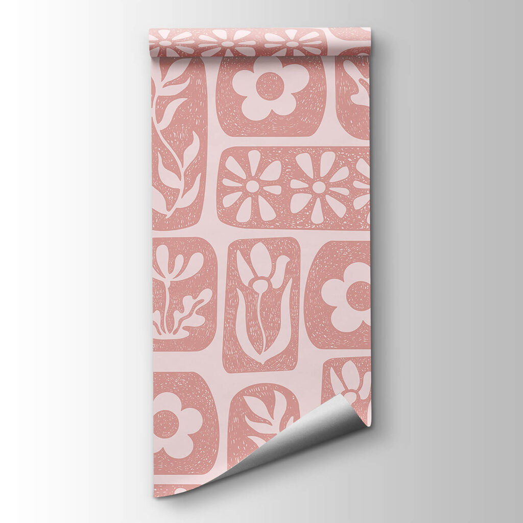 Flowers in pink boxes — product view