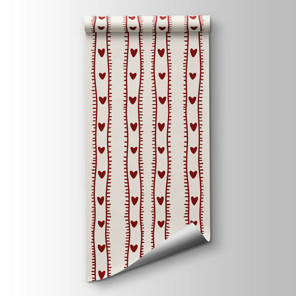 Hearts between fine stripes — product view