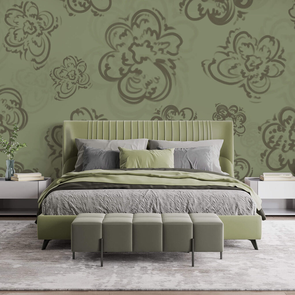 Curling flower outlines — interior 2