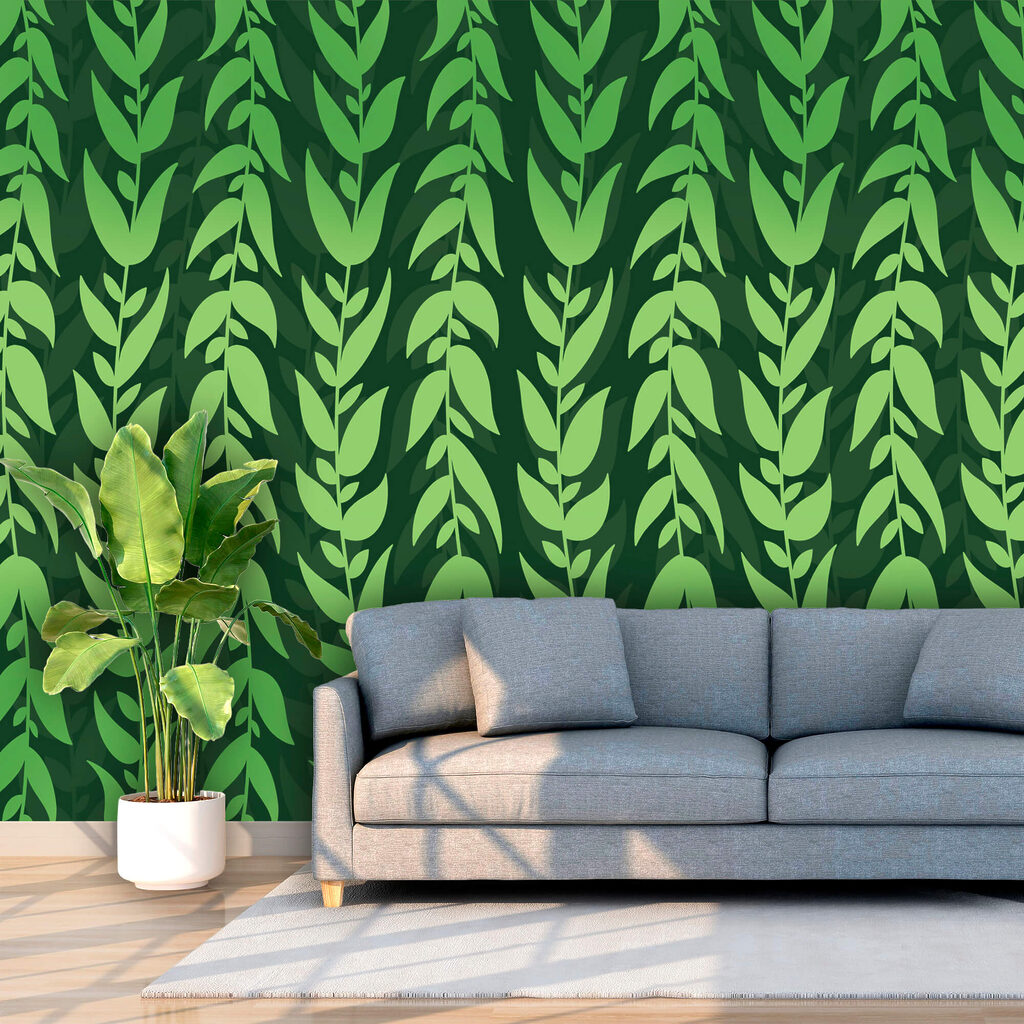 Green leaves follow waves — interior 2