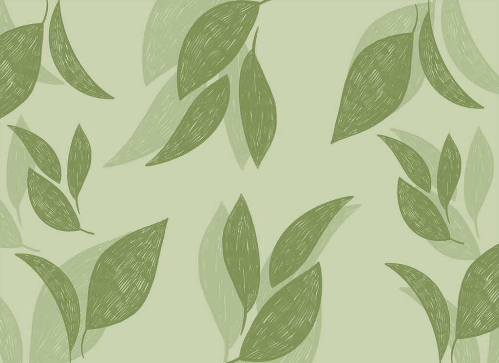Light green leaf pairs — full design