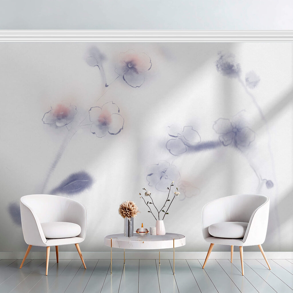 Flowers in pale watercolour — interior 2