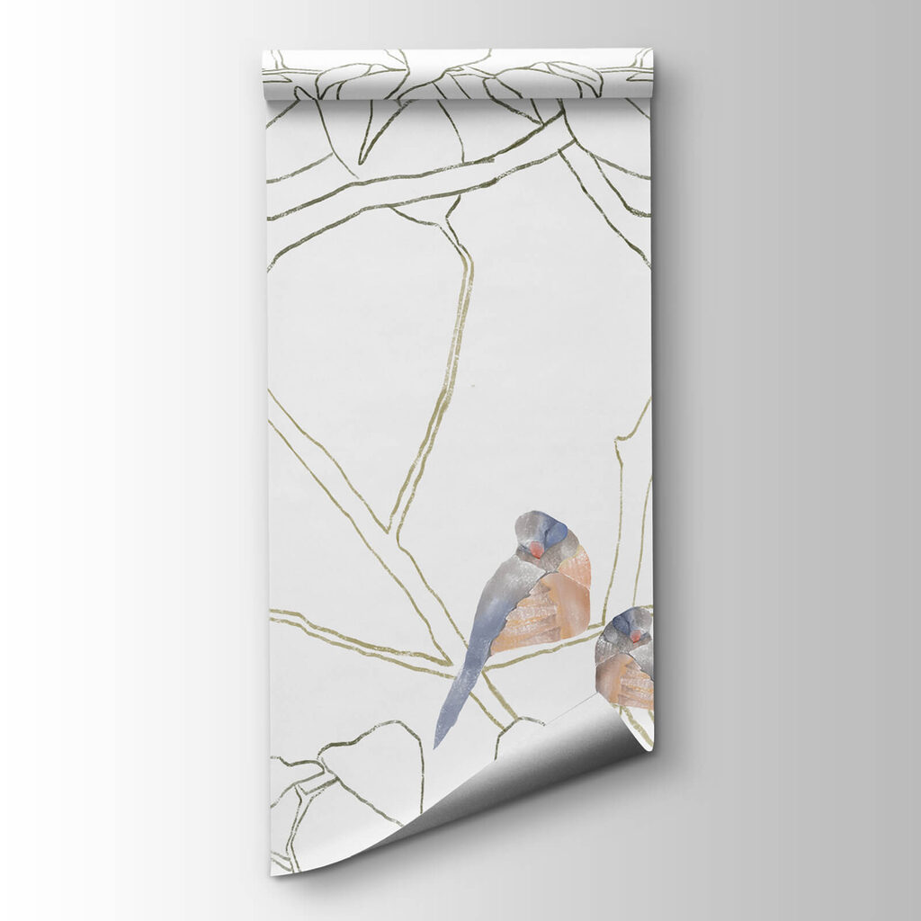Birds among drawn branches — product view