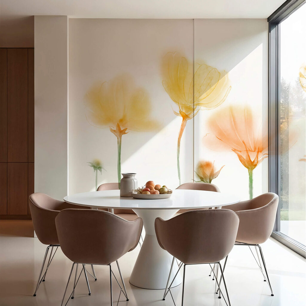 Yellow flowers, fine stems — interior 1