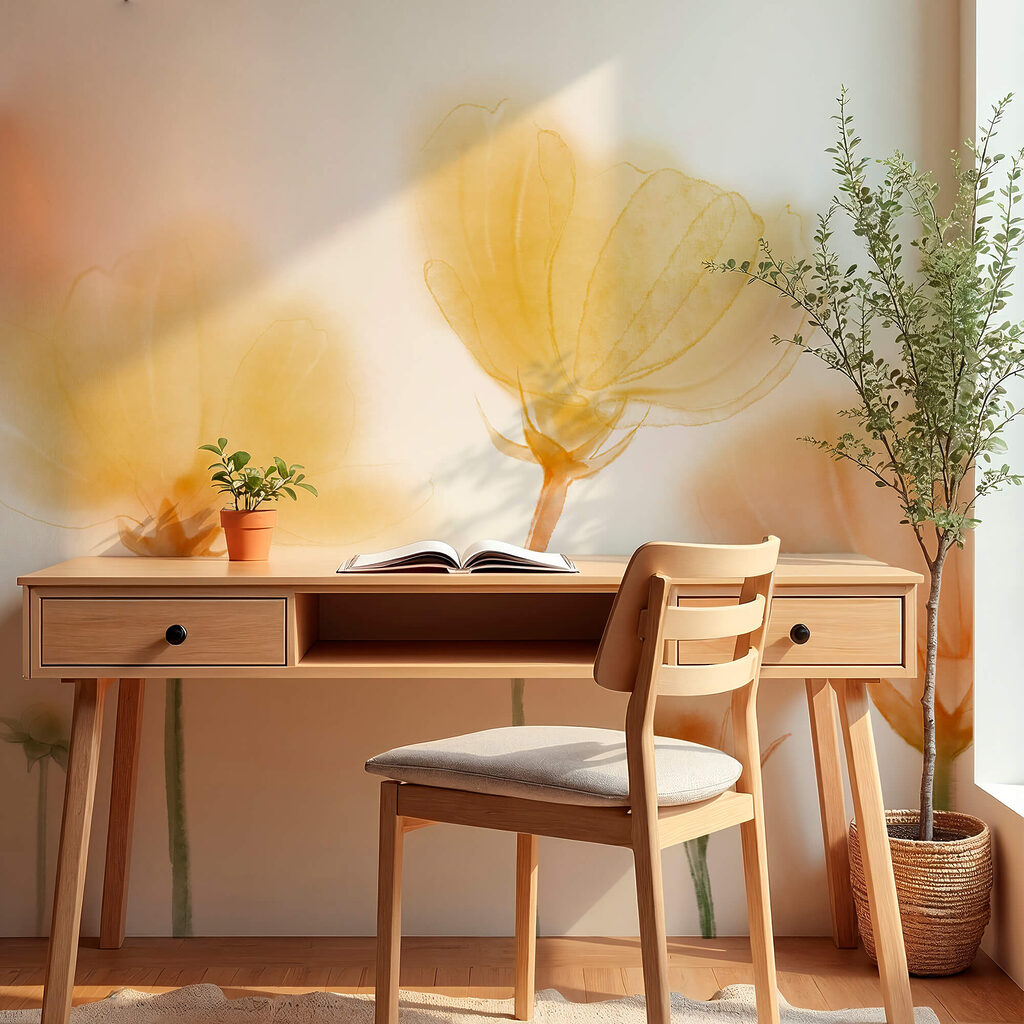 Yellow flowers, fine stems — interior 2