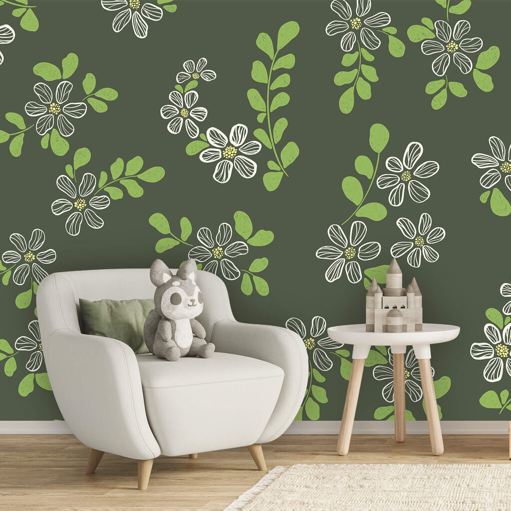 Light flowers among leaves — interior 2
