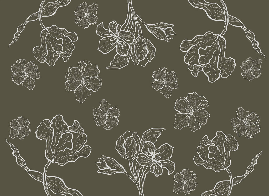 Flower outlines — full design