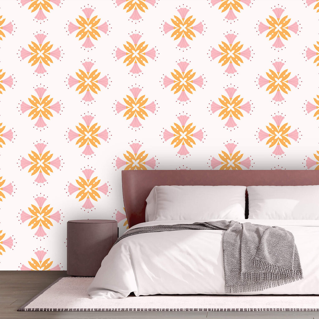 Pink and yellow stars — interior 2
