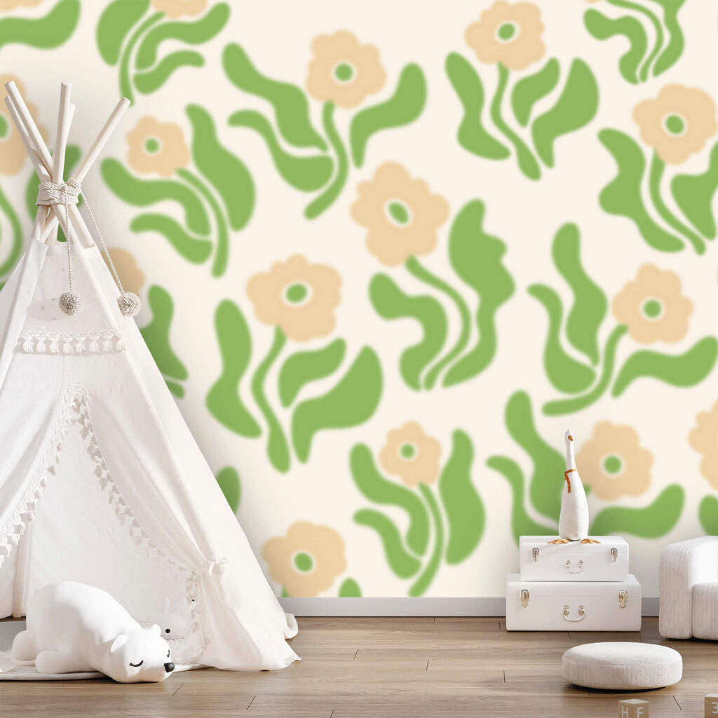 Flowers on wavy stems — interior 1