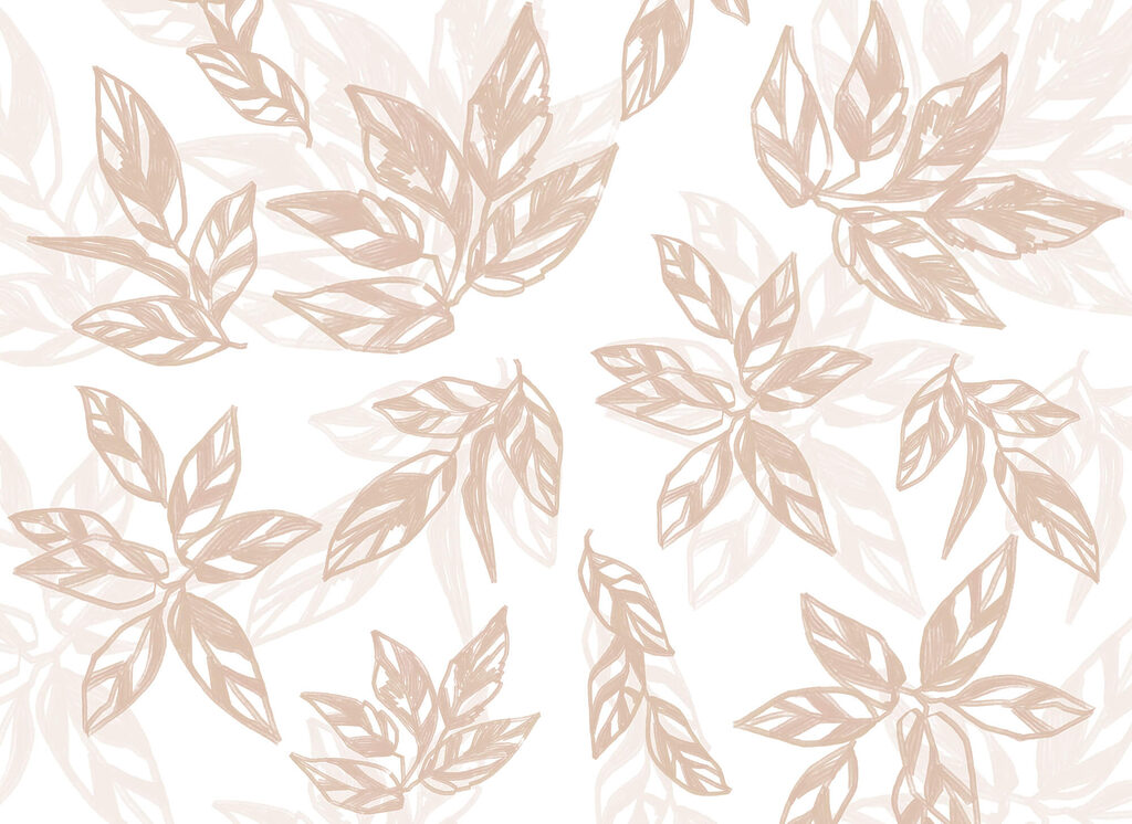 Sketched leaf outlines — full design