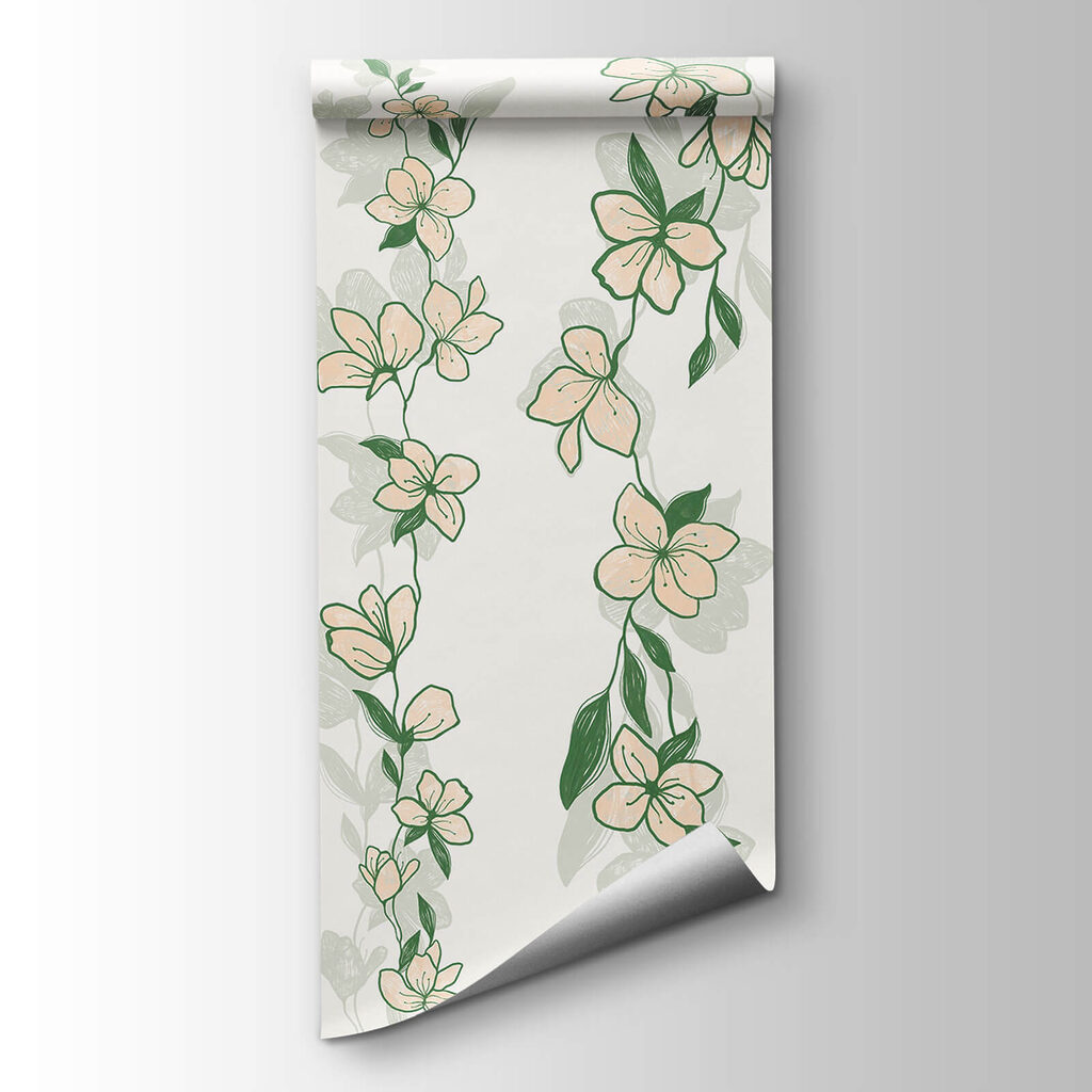 Flower vines in green — product view