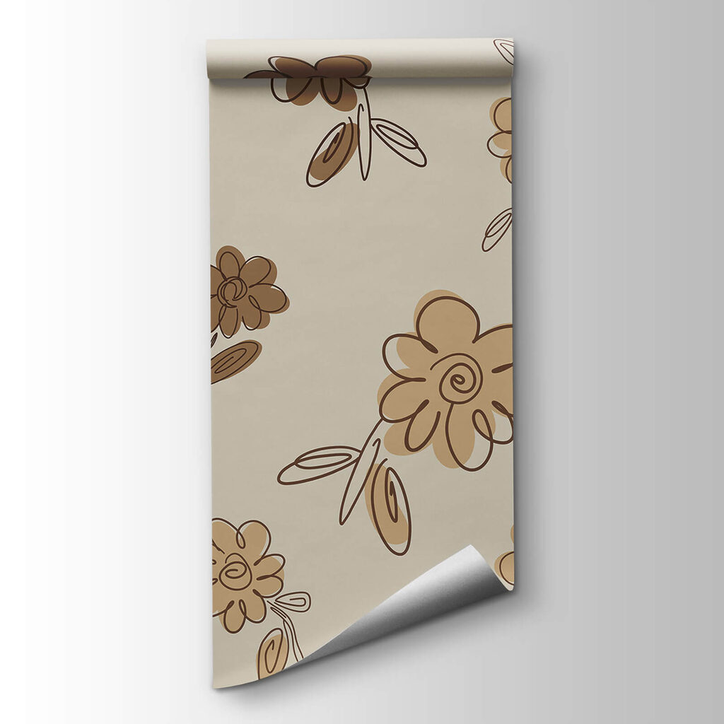 Brown flowers with spirals — product view