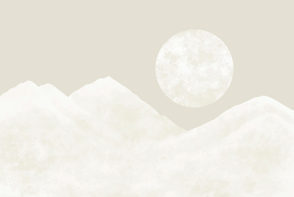 White mountains, full moon — full design