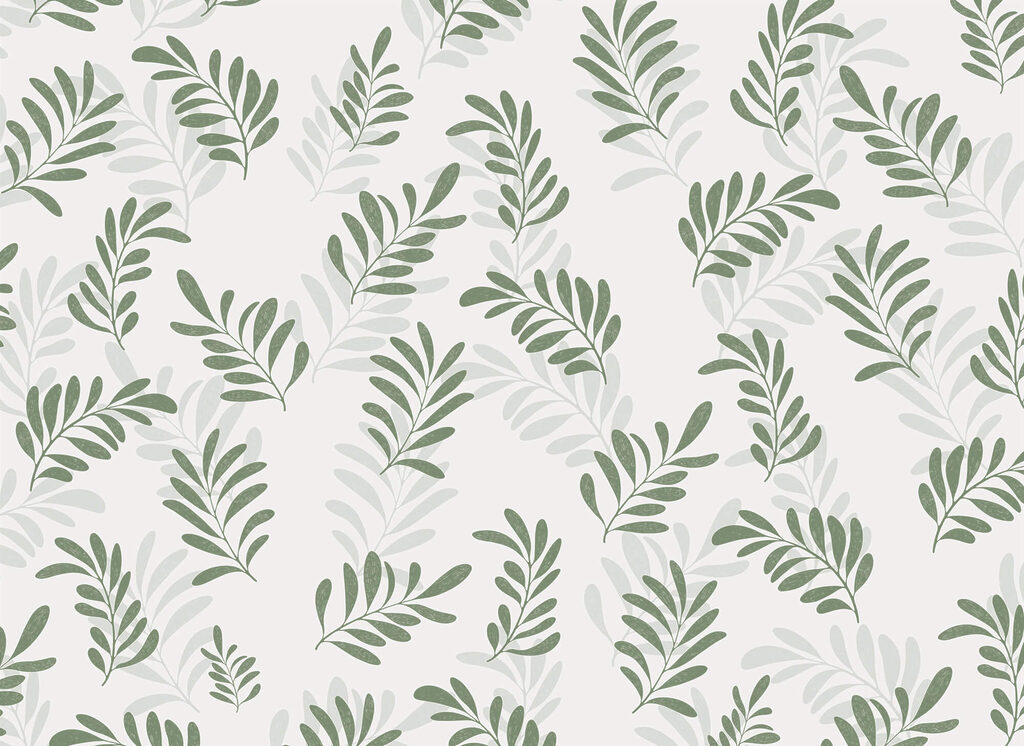 Leaves in playful curves — full design