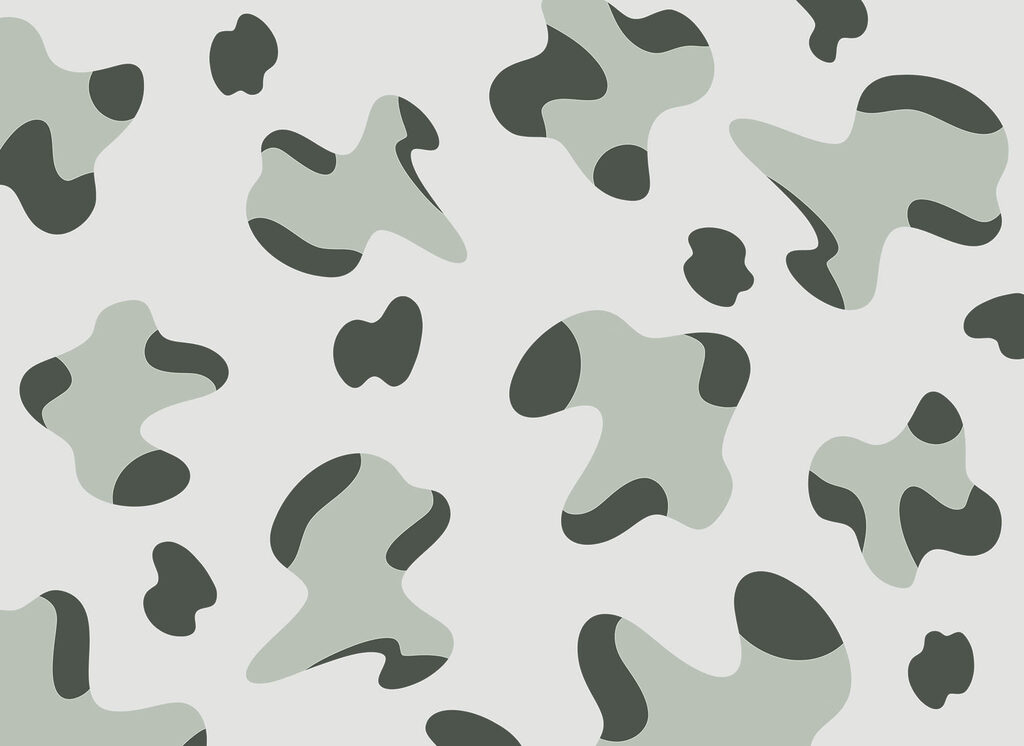 Round patches in grey-green — full design