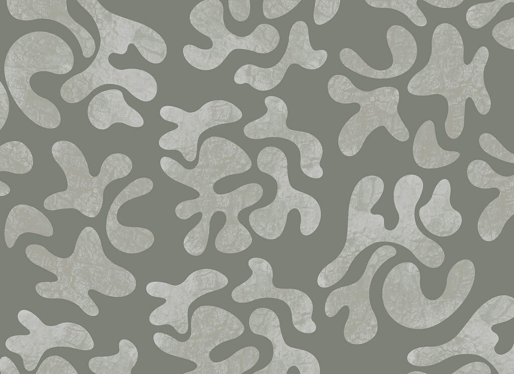 Round patches on grey-green — full design