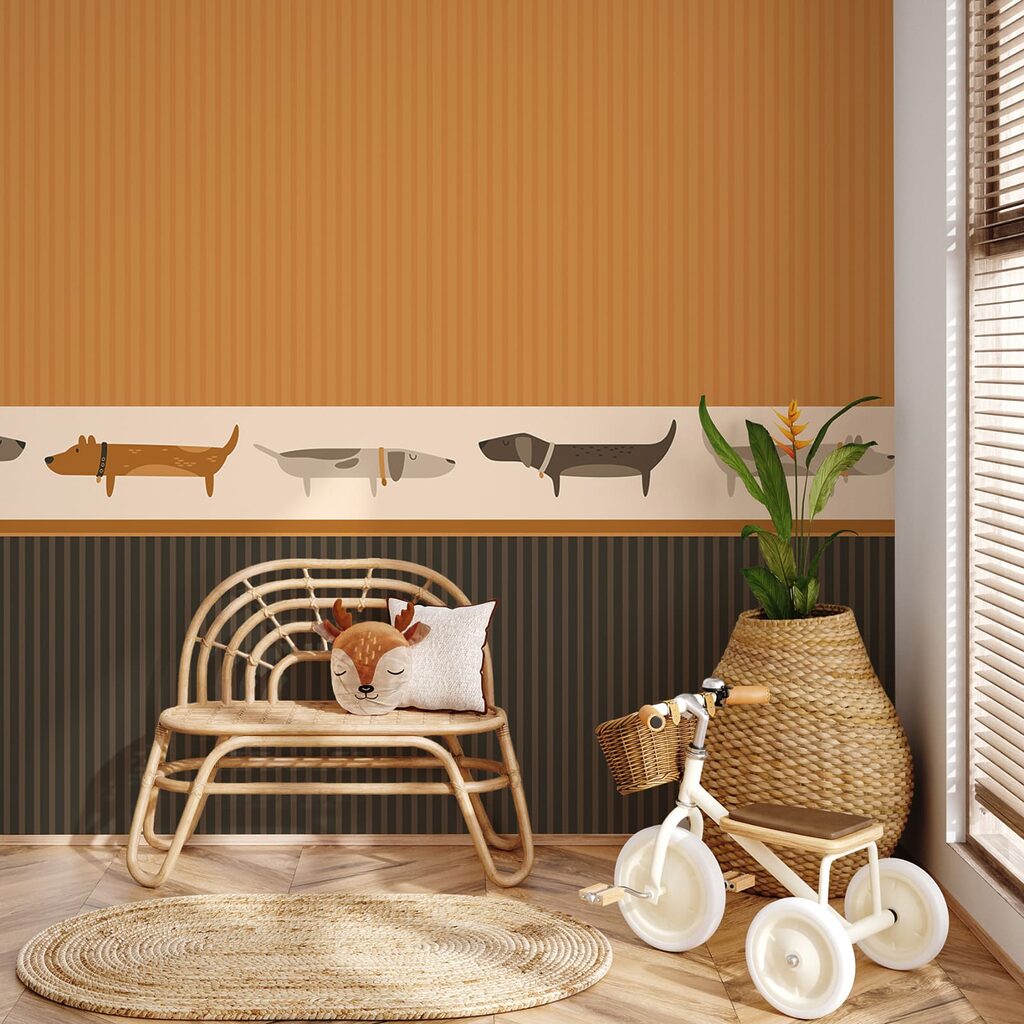 Dachshunds in a row — interior 2