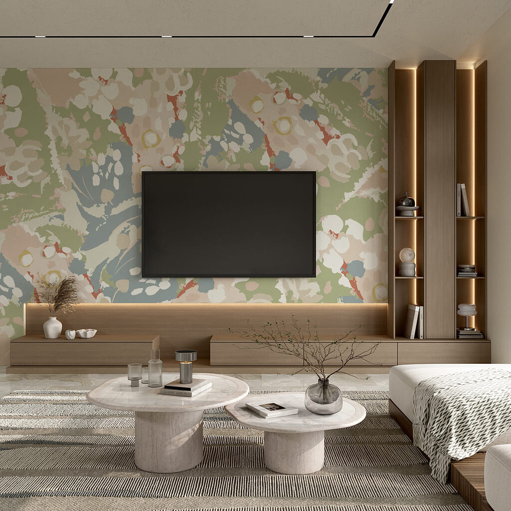 Flower patches in camouflage — interior 1