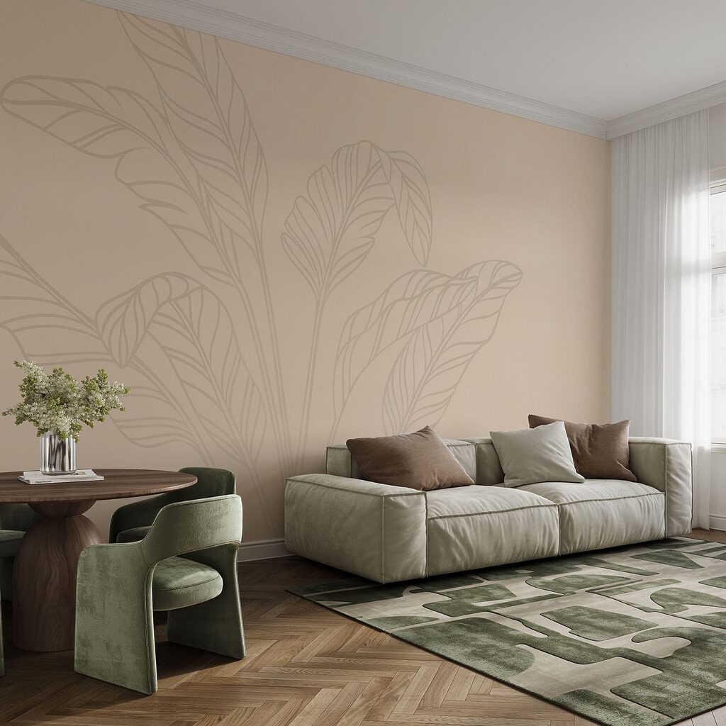 Palm leaf in outline — interior 1
