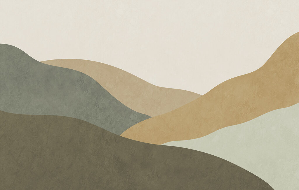 Hills in colour blocks — full design