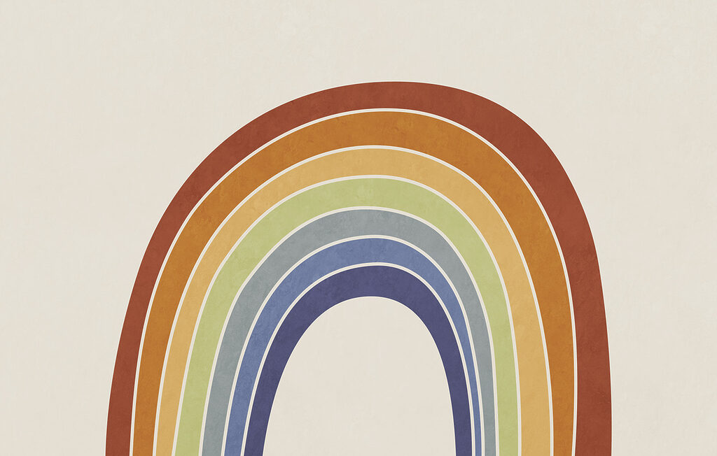 Rainbow bands — full design