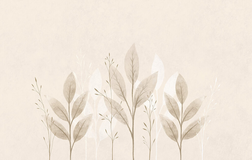 Delicate leaf sprigs — full design
