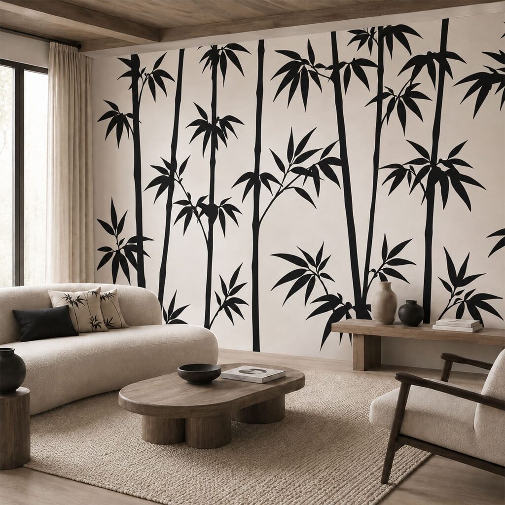 Slim bamboo stems — interior 2