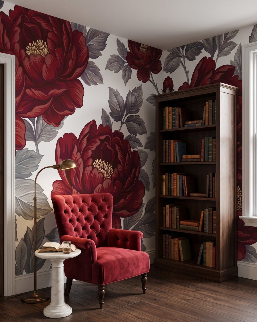 Roses After Dusk in an interior