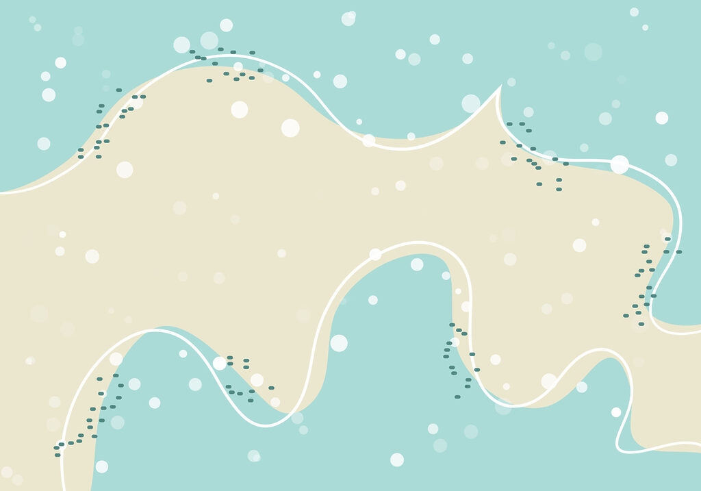 Soft shape with dots — full design