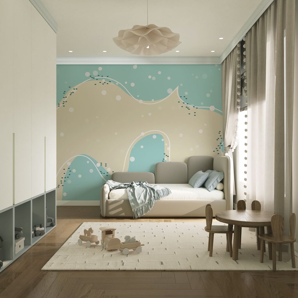 Soft shape with dots — interior 2