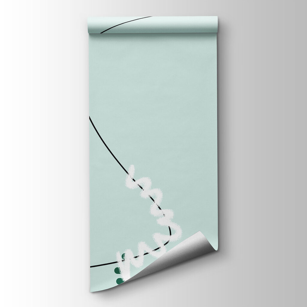 Leaves among brush swirls — product view