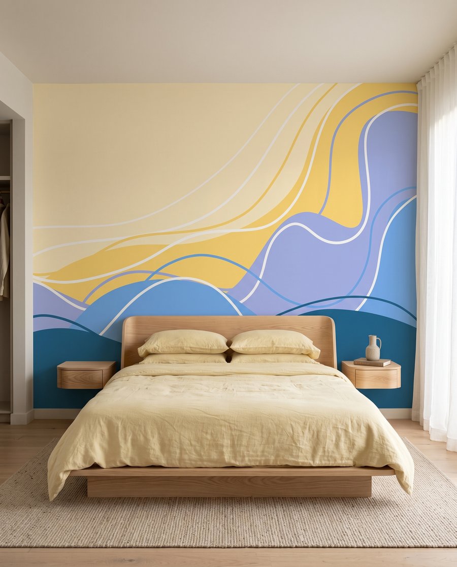 Blue waves under yellow — interior 1