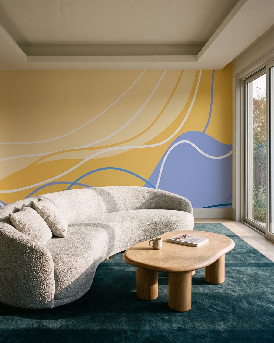 Blue waves under yellow — interior 4