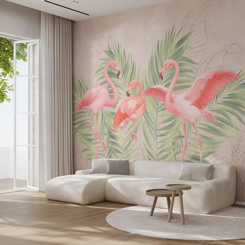 Flamingo Garden in an interior
