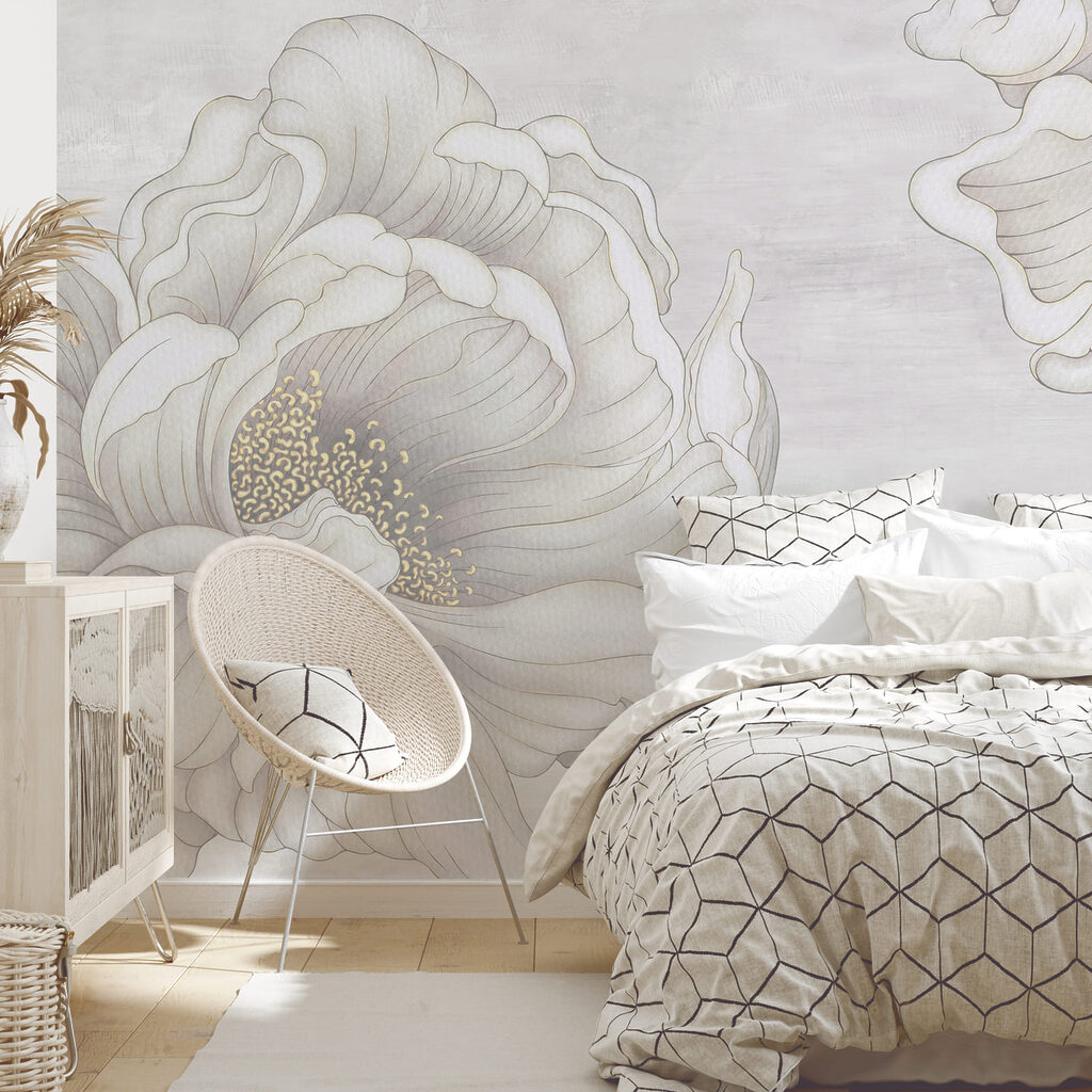 Large grey flower outlines — interior 2