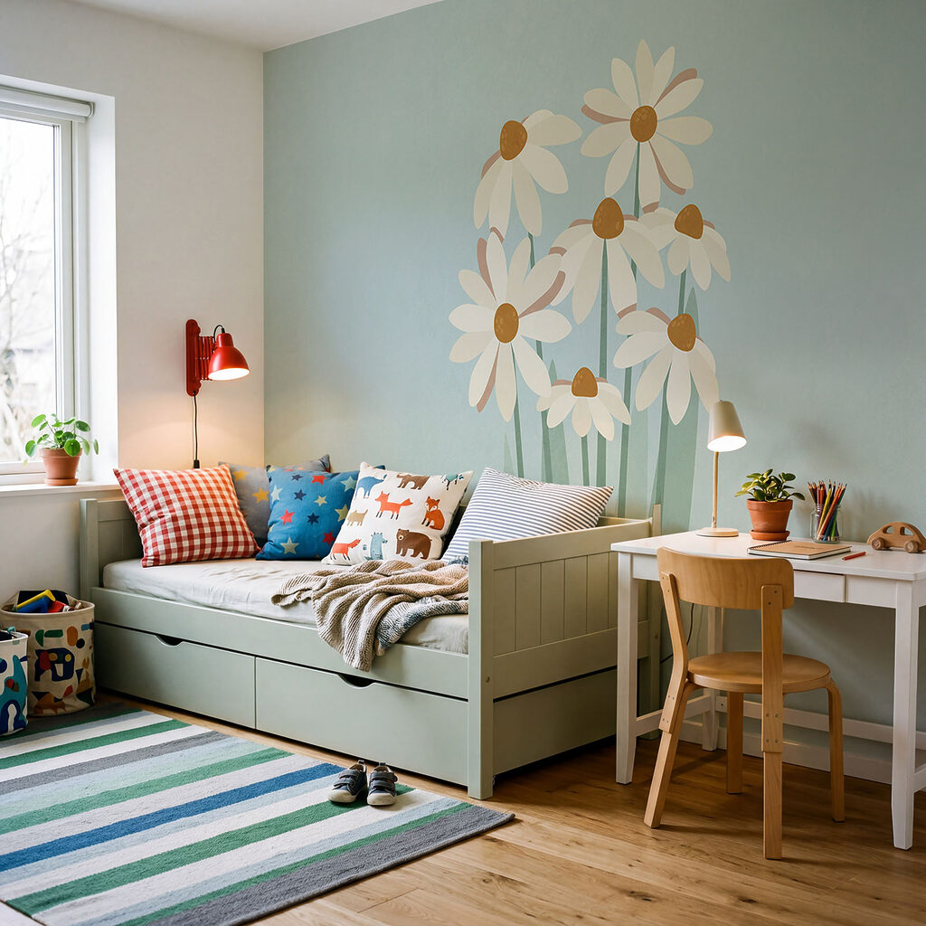 Daisies on long stems — interior 2
