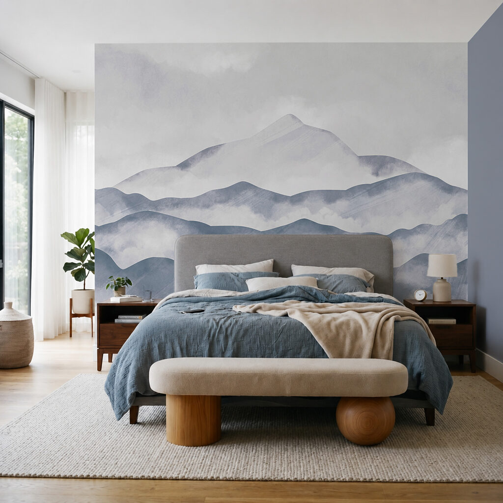 Misty mountains in watercolour — interior 1
