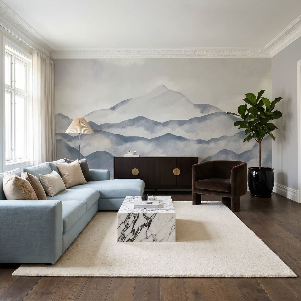 Misty mountains in watercolour — interior 2