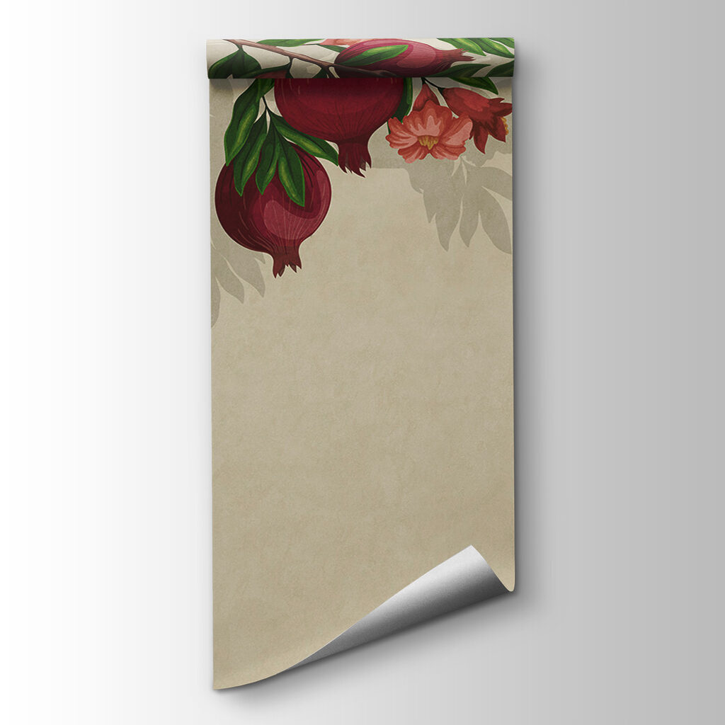 Pomegranates along the top — product view