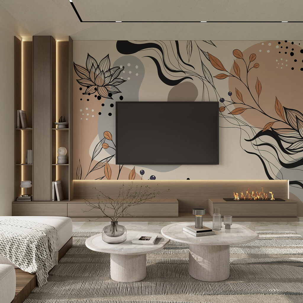 Botanical Collage in an interior