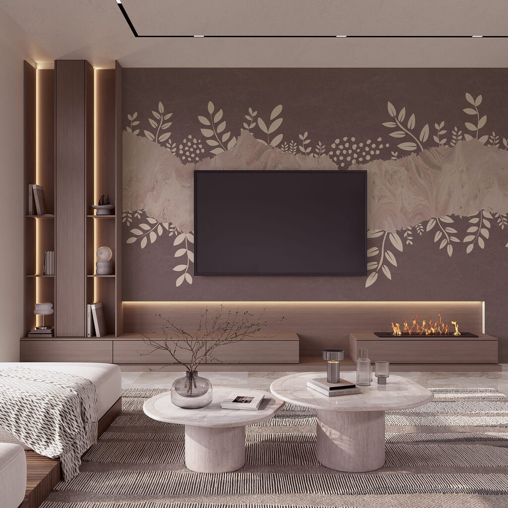 Leafy sprigs around paint — interior 2