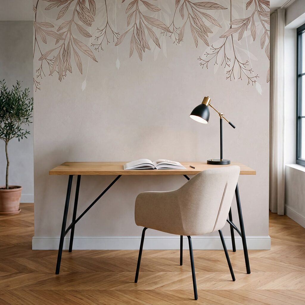 Leafy sprigs overhead — interior 1